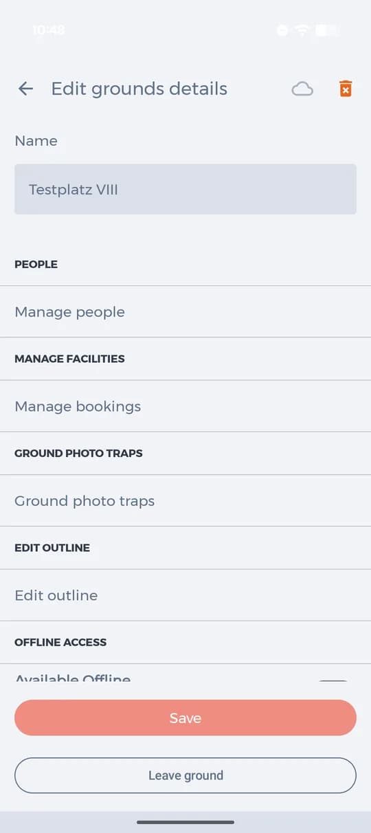 Nastavenia jedného revíru.
