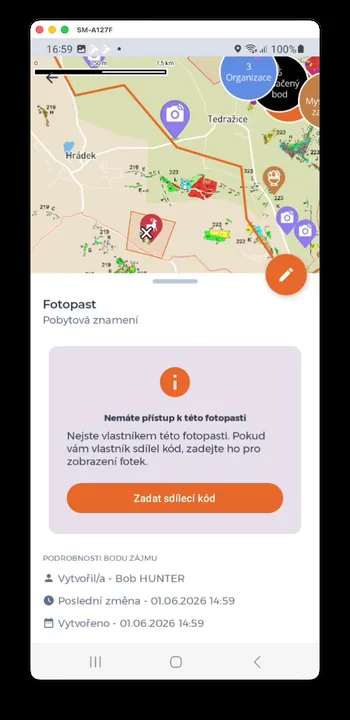 Snímka obrazovky aplikácie HUNTERRA Snímka obrazovky aplikácie HUNTERRA