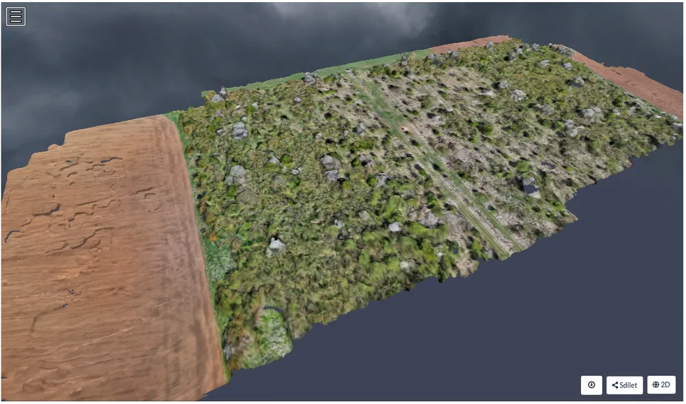 3D model terénu z dronu